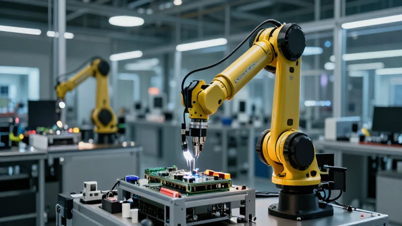 Qué tipos de industrias hay y ejemplos de ligeras 5 Robótica ensambla electrónica con luz cinematográfica