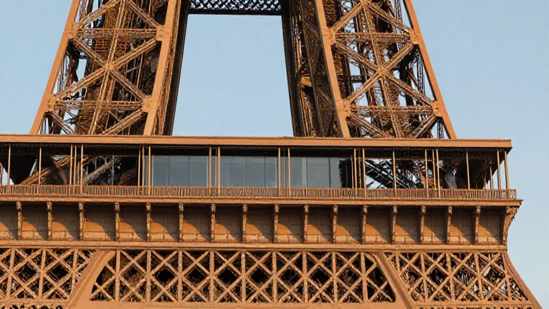 Sabes la historia de la Torre Eiffel en una línea del tiempo 6 Torre Eiffel iluminada al atardecer arquitectónico