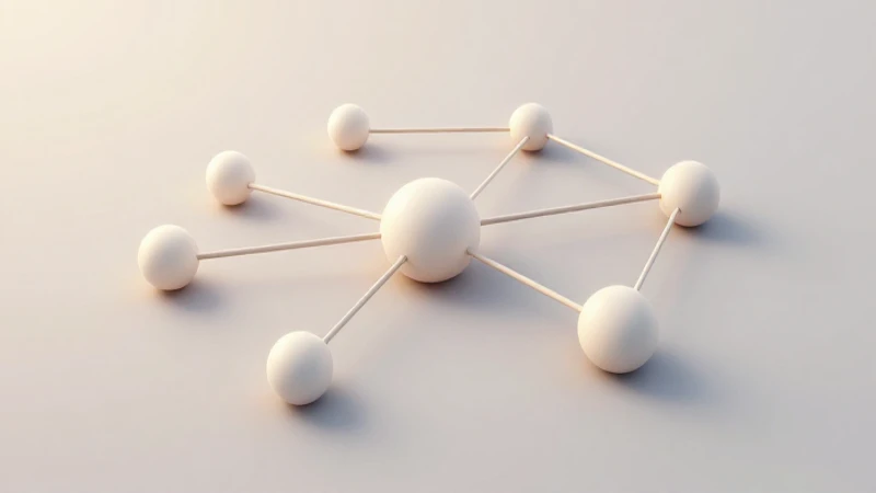 Diagrama estilizado con nodos iluminados suavemente