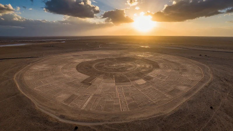 Líneas de Nazca fotografiadas al atardecer aéreo