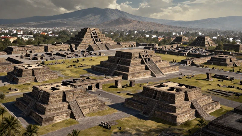 Mapa conceptual sobre historia, cultura y ubicación azteca 5 Ruinas aztecas con iluminación dramática