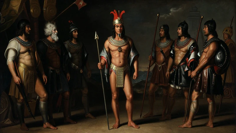 Mapa conceptual sobre historia, cultura y ubicación azteca 4 Guerrero azteca ante conquistadores, barroco dramático
