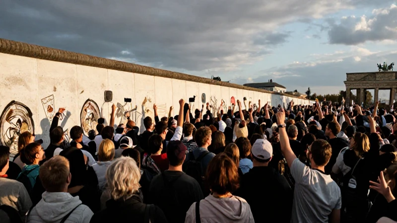 Muro de Berlín cayó, la gente celebró