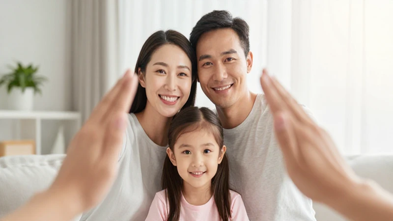 Esquema de Vacunación: Protege tu salud y la de tu familia 4 Familia sonriente resguardada bajo luz cálida