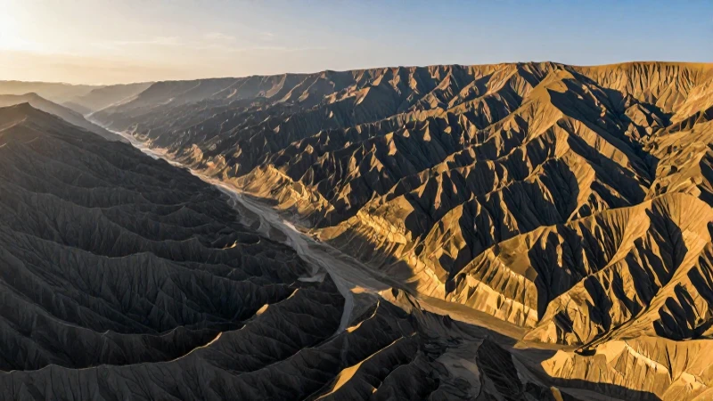 Paisaje montañoso dramático al atardecer
