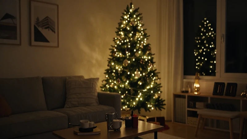 Ambiente navideño cálido y acogedor