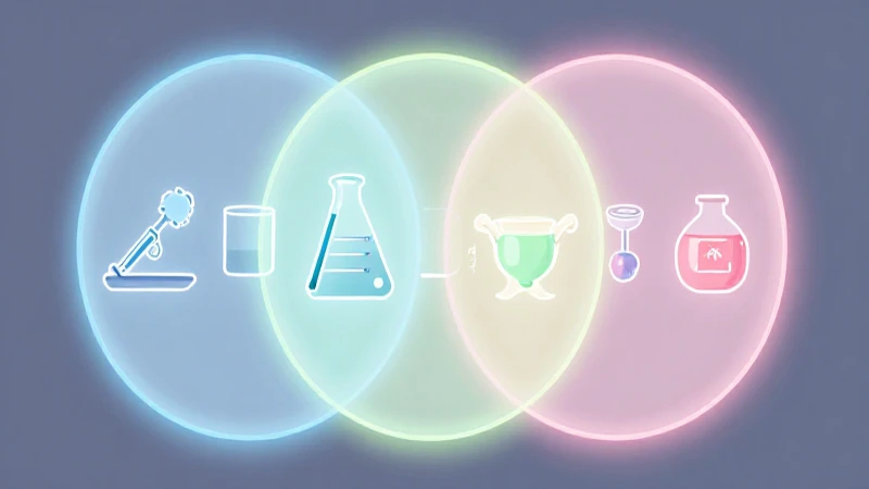 Esquema Venn: una herramienta para la visualización de conjuntos 5 Ilustraciones científicas superpuestas en colores pastel suaves