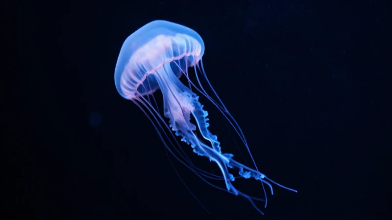 Medusas bioluminiscentes en el océano profundo