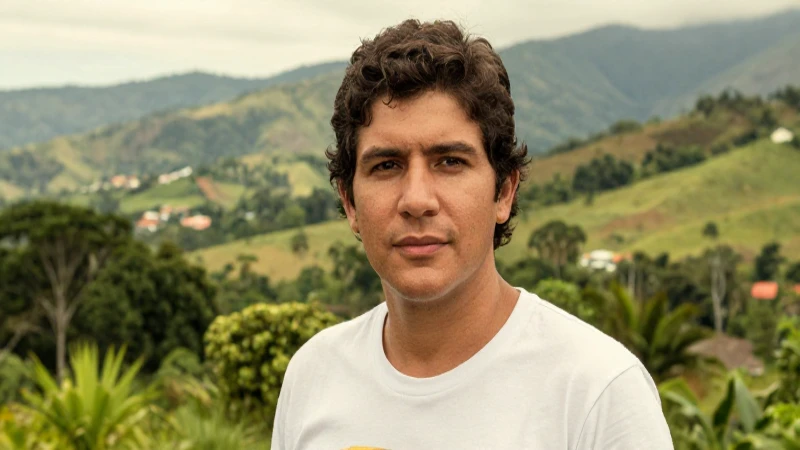 Retrato joven de Gallegos, paisaje venezolano cálido