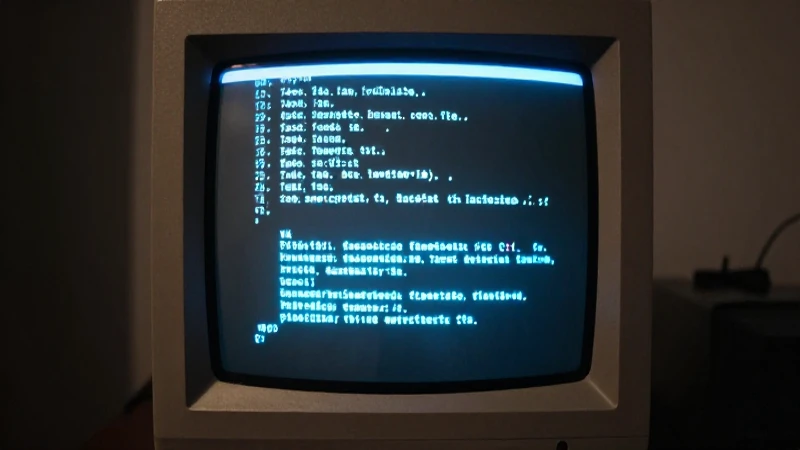 Cuál es la evolución de Visual Basic a lo largo de los años 6 Monitor antiguo con código brillante y cinematográfico